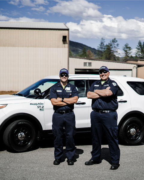 Secure transportation ReadyRide drivers in Southern Oregon